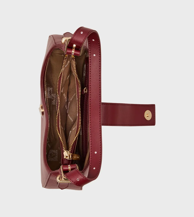 ANNE KLEIN Anne Klein Scarf Detail Snap Shoulder Bag